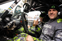 Emīls Blūms rallijā "Alūksne" debitēs kā stūrmanis